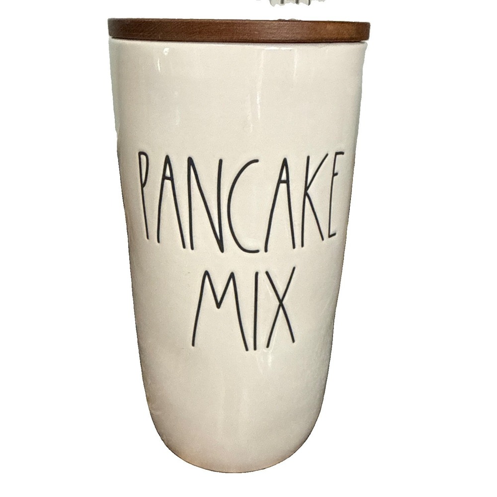 Rae Dunn "PANCAKE MIX" Large Cellar Canister Artisan Collection 8.5"